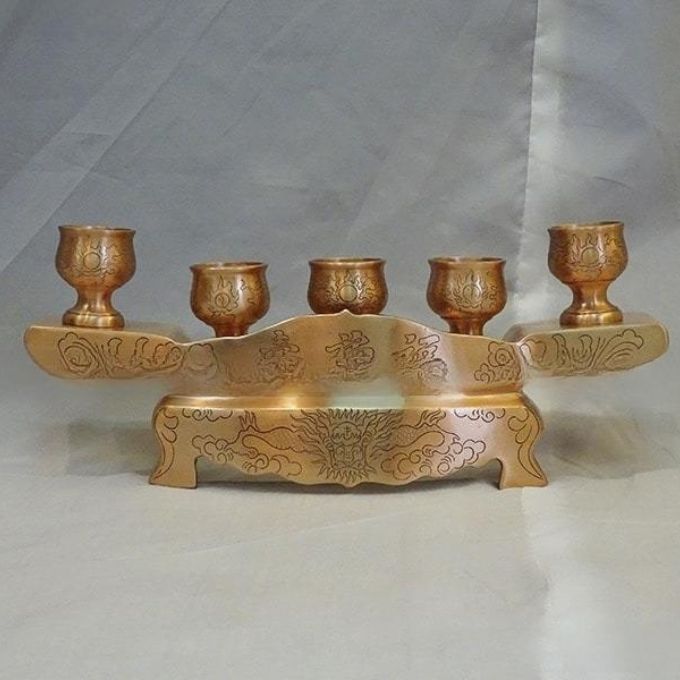Bộ chén thờ bằng đồng | Bộ 5 chén đúc thủ công chất lượng