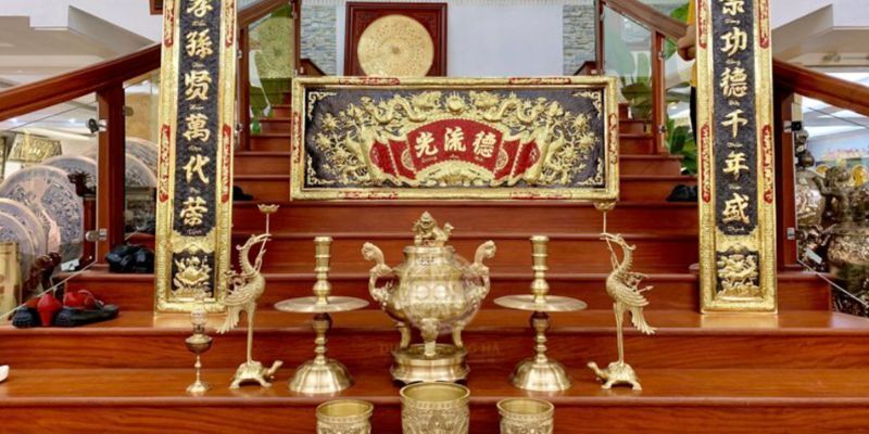 Hoành phi câu đối bằng đồng nghệ thuật