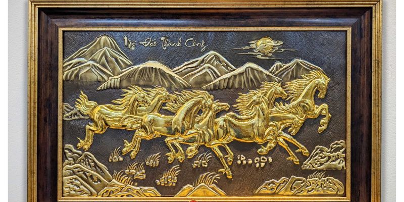 Tranh nghệ thuật mạ vàng bền màu