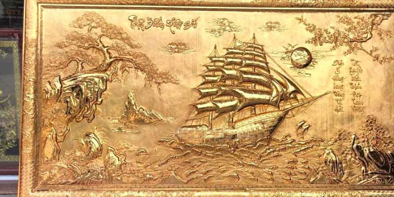Tranh phong thủy mạ vàng sang trọng
