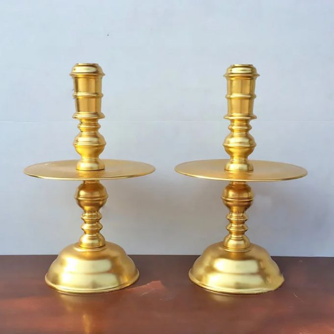 Chân nến thờ đồng vàng cao cấp | Chế tác theo bộ 50cm