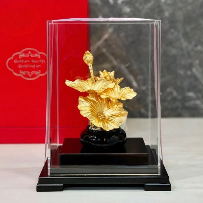 Hoa sen đồng mini | Đồng rát vàng 24k cao cấp