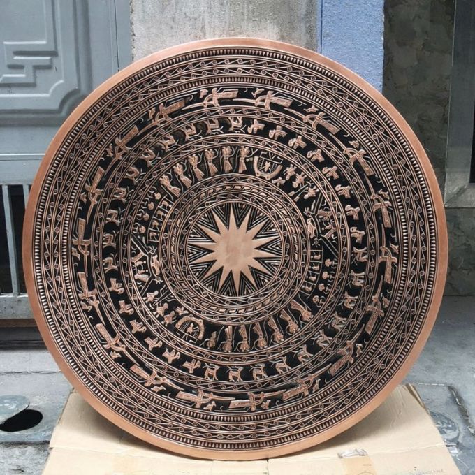 Mặt trống đồng bằng đồng đỏ – Đường kính 80cm