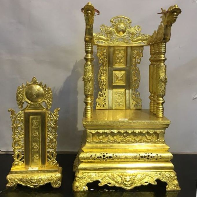 Ngai thờ bằng đồng thau cao cấp tinh xảo | Đầy đủ kích thước