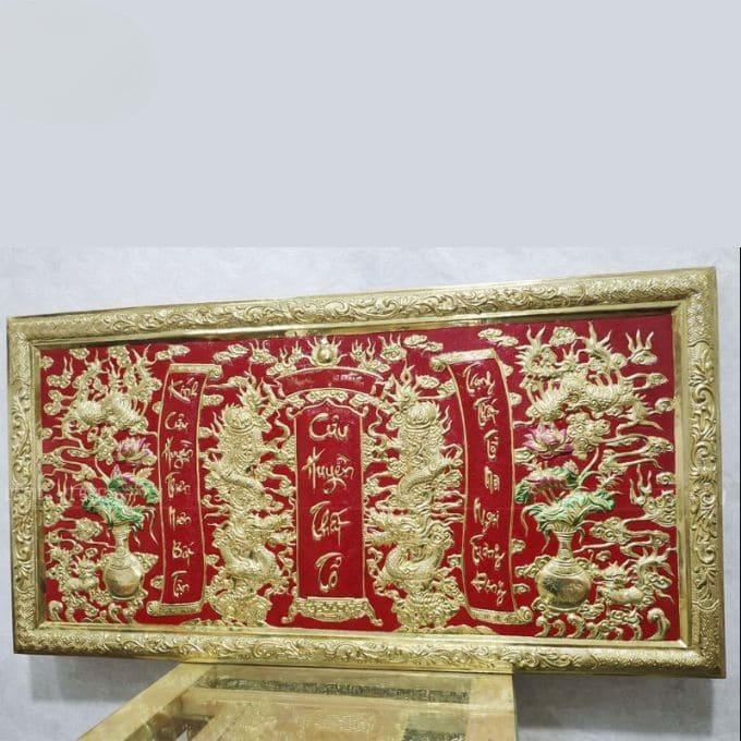 Tranh Cửu Huyền Thất Tổ bằng đồng 1m07 x 61cm | Bền đẹp truyền đời