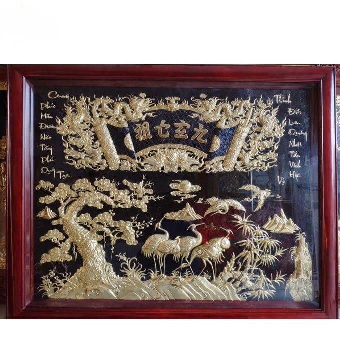 Tranh đồng tùng hạc diên niên 1m55 x 1m27 | Mỹ nghệ cao cấp