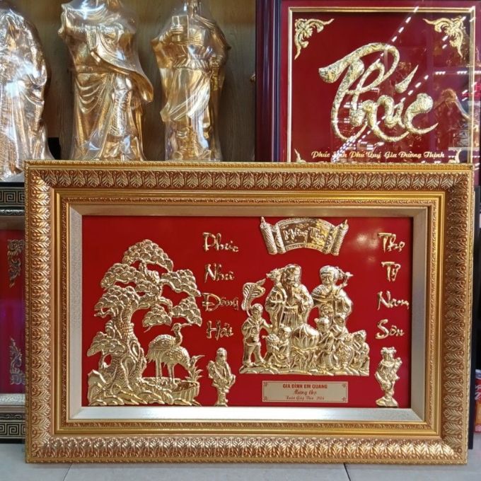 Tranh mạ vàng mừng thọ cao cấp – Quà tặng ý nghĩa hiếu kính