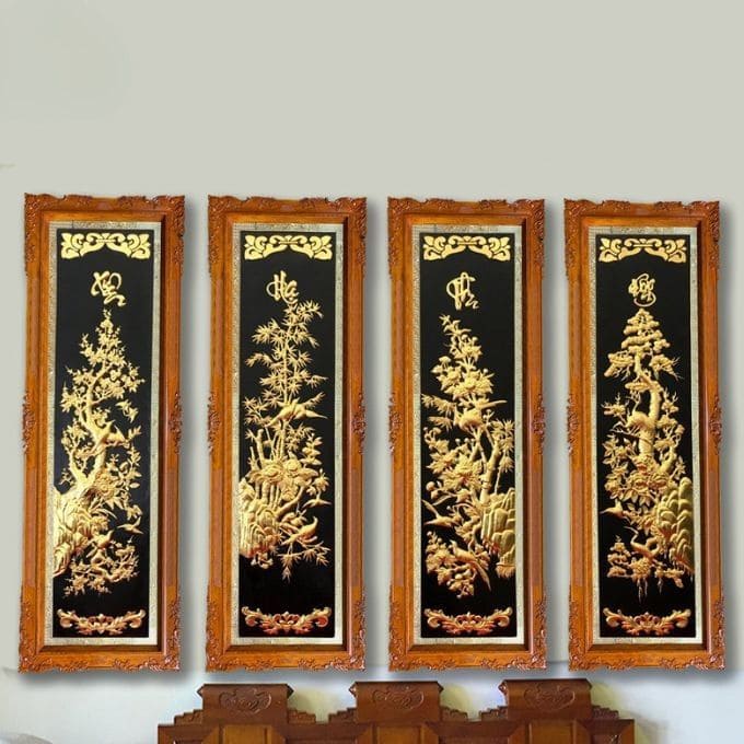 Tranh Xuân Hạ Thu Đông Bằng Đồng – May mắn bốn mùa