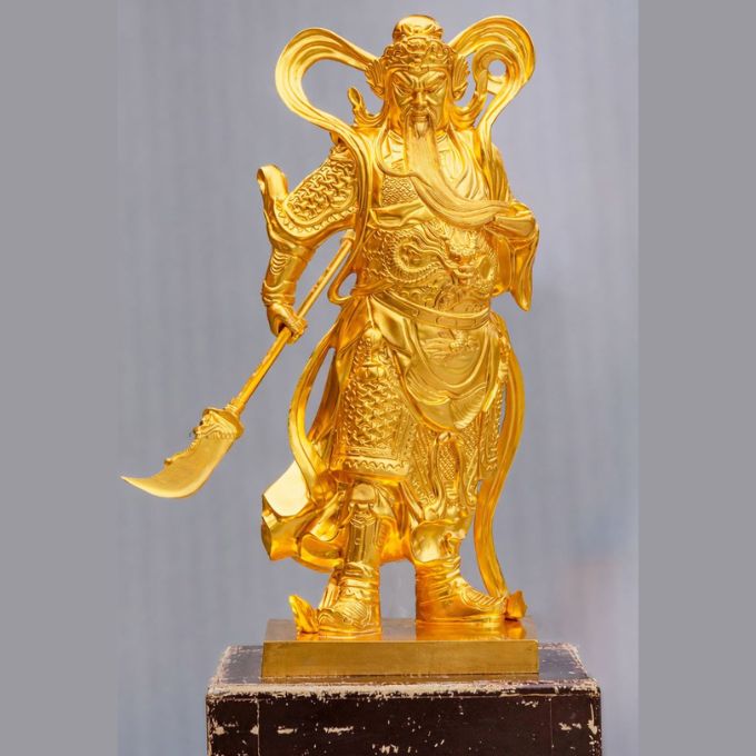 Tượng Quan Công dát vàng 9999 – Chiều cao 69 cm